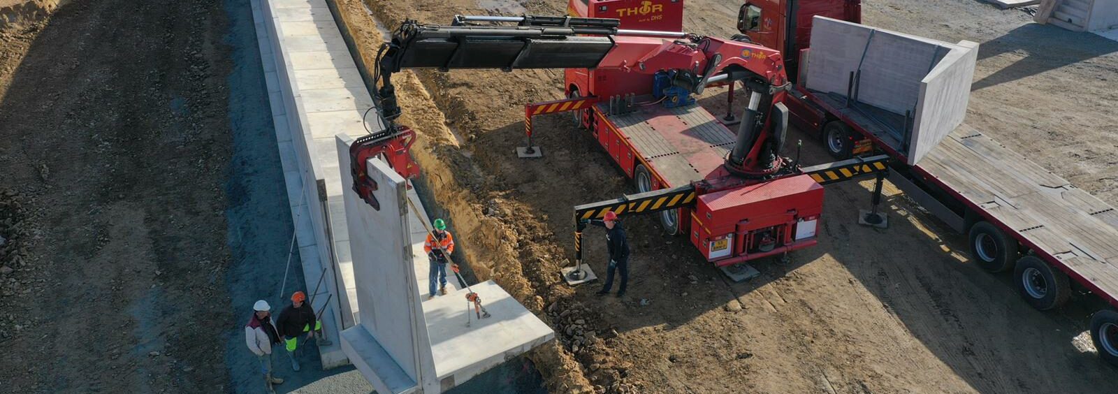 Plaatsing Bosch Beton sleufsilo in Bellac, Frankrijk