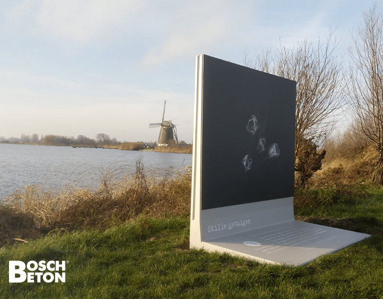 Bosch Beton kunstzinnige keerwanden langs Tulpenroute en de Veenmeermin.