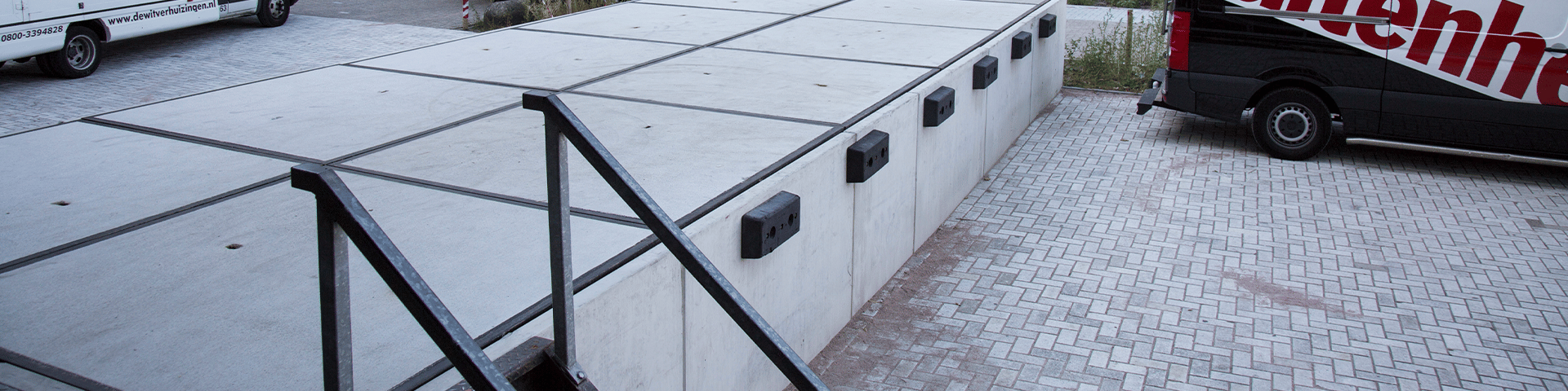 Bosch Beton - Loading dock van keerwanden zorgt voor veiligheid bij VU Amsterdam