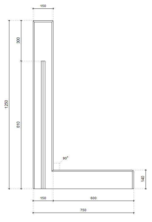 LR-retaining walls (without heel)