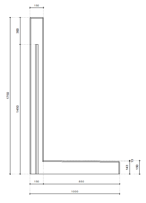 LR-retaining walls (without heel)