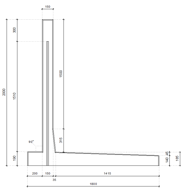 LR-retaining walls (with heel)