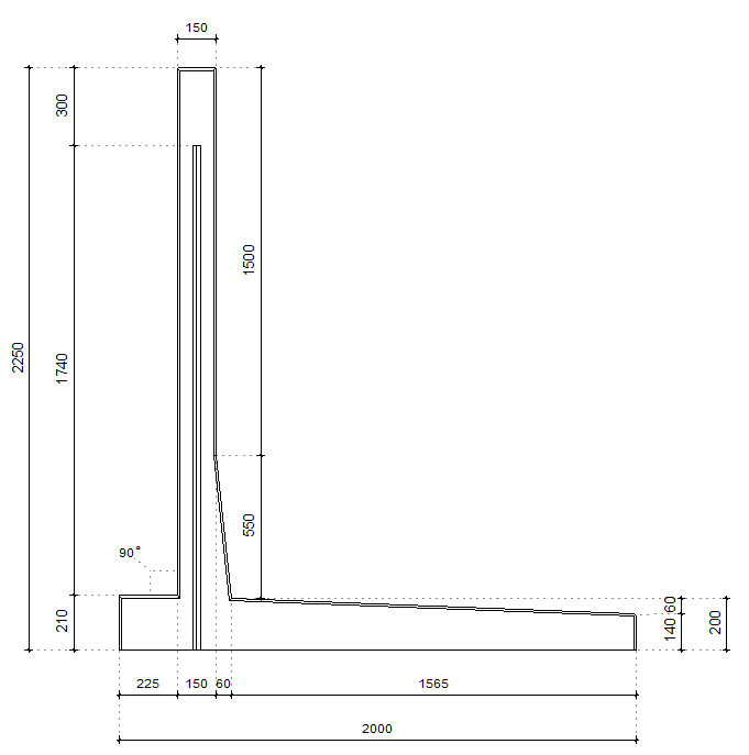 LR-retaining walls (with heel)