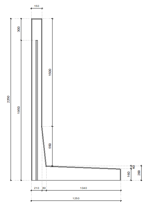 LR-retaining walls (without heel)