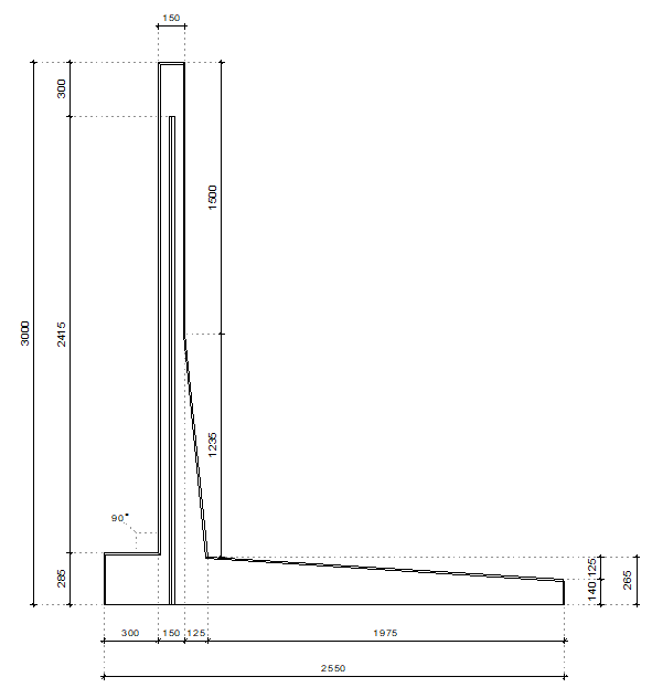 LR-retaining walls (with heel)