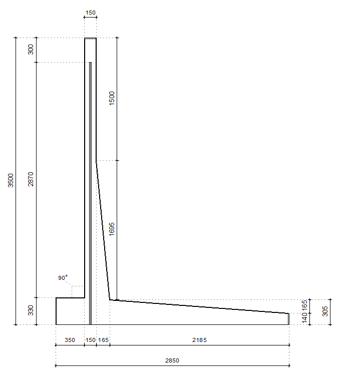 LR-retaining walls (with heel)