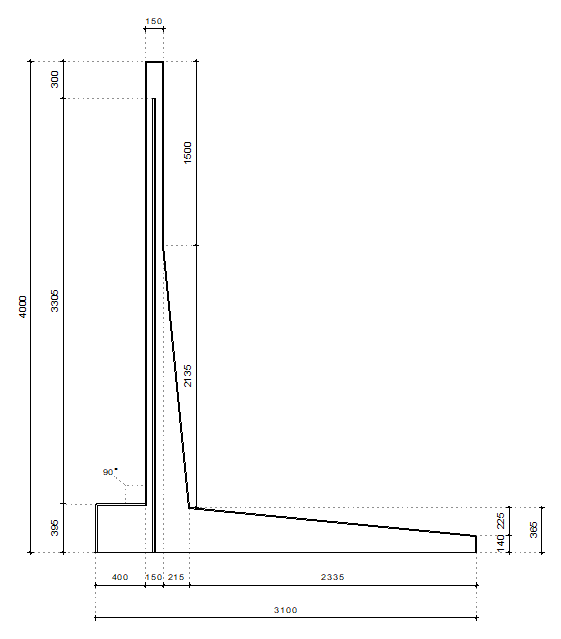 LR-retaining walls (with heel)